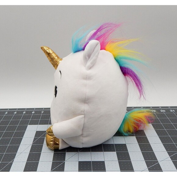 Pikmi Pops Dream The Stretchy Unicorn Plush White Gold Rainbow Stuffed Animal - Picture 2 of 8